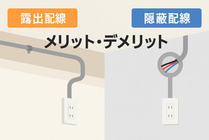 露出配線と隠蔽配線　それぞれのメリット・デメリットとは？｜近畿 工場・建屋工事・メンテンナンスセンター