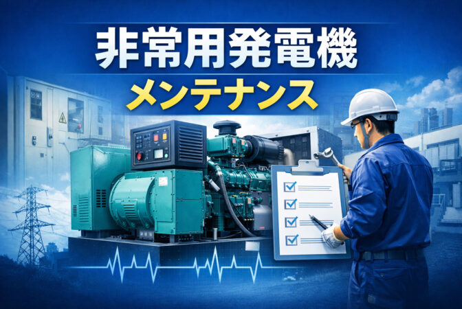 非常用発電機メンテナンス完全ガイド点検内容・負荷試験・更新タイミングまで｜近畿 工場・建屋工事・メンテンナンスセンター