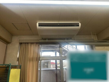 市立中学校の空調設備設置工事｜業務用エアコン新設施工事｜近畿 工場・建屋工事・メンテンナンスセンター