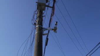 市区町村向け防犯カメラ設置工事｜高所作業車による防犯カメラ設置施工事｜近畿 工場・建屋工事・メンテンナンスセンター