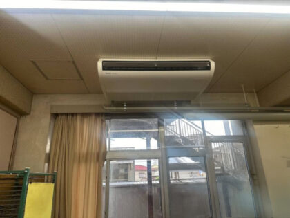 市立中学校の空調設備設置工事｜業務用エアコン新設｜近畿 工場・建屋工事・メンテナンスセンター