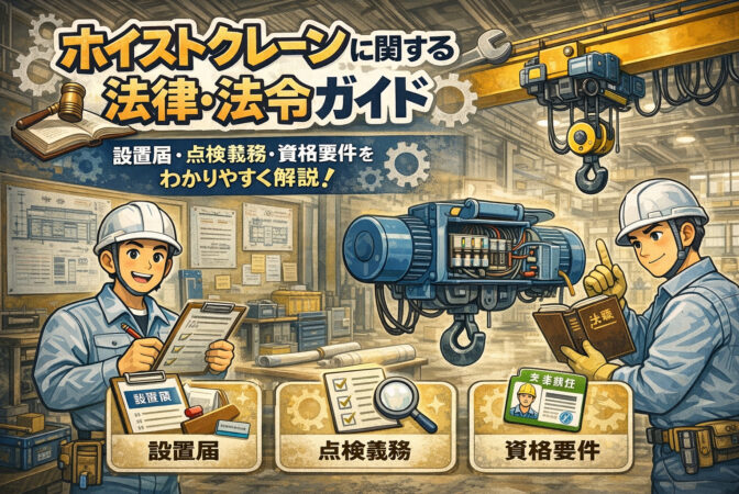ホイストクレーンに関する法律・法令ガイド｜設置届・点検義務・資格要件をわかりやすく解説｜近畿 工場・建屋工事・メンテナンスセンター