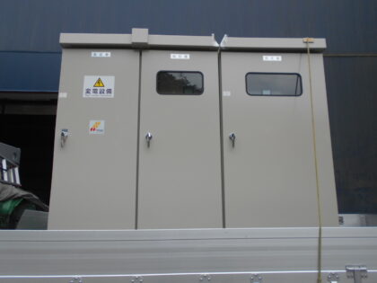 高圧受配電設備(キュービクル)設置工事｜屋上設置・短納期対応の施工｜近畿 工場・建屋工事・メンテナンスセンター
