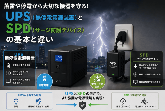 オフィス・工場の停電＆雷対策｜UPSとSPDはどちらが必要？｜近畿 工場・建屋工事・メンテナンスセンター
