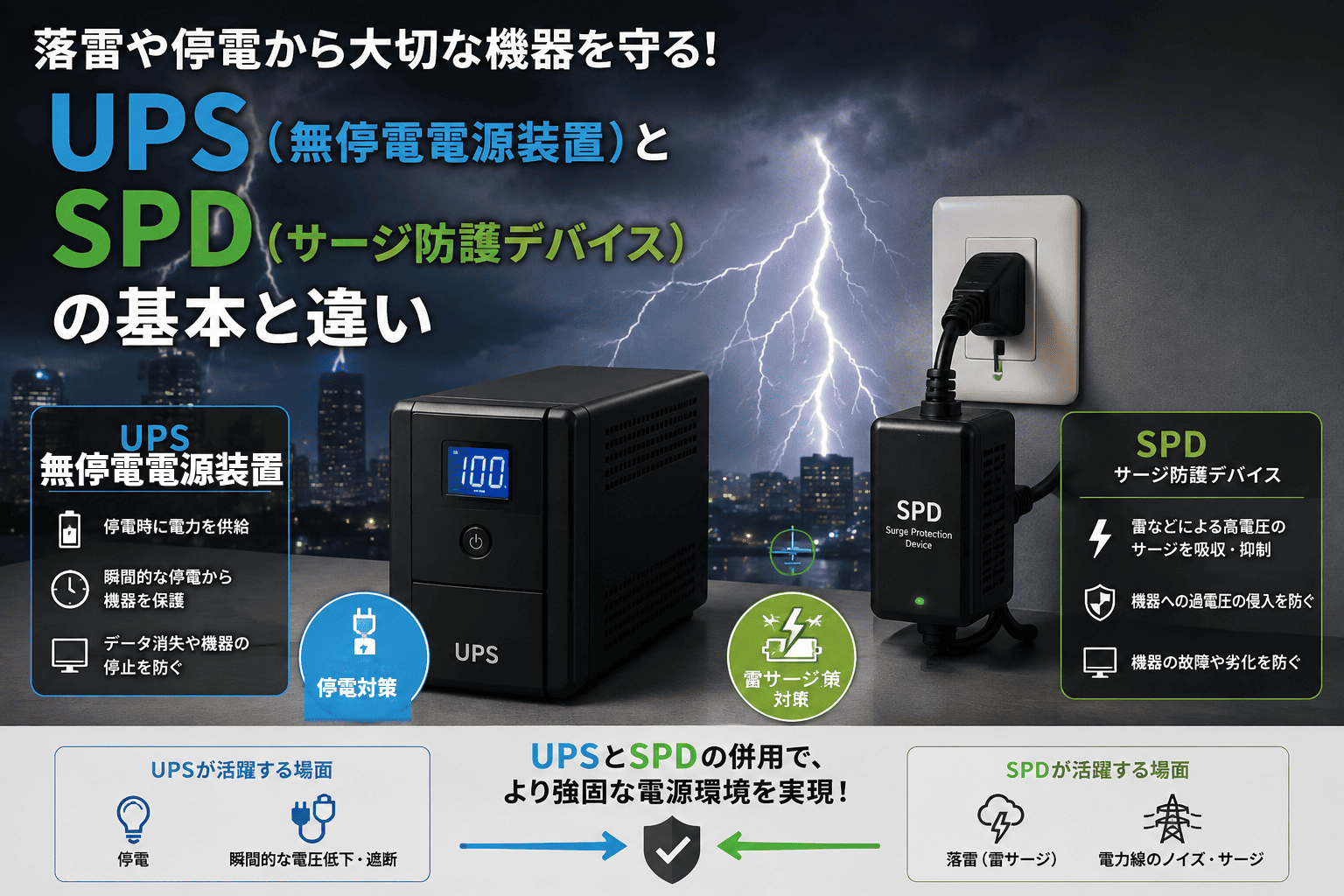 UPSとSPDのイメージ
